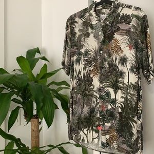 Trendy Jungle Flowy Small Zara Shirt